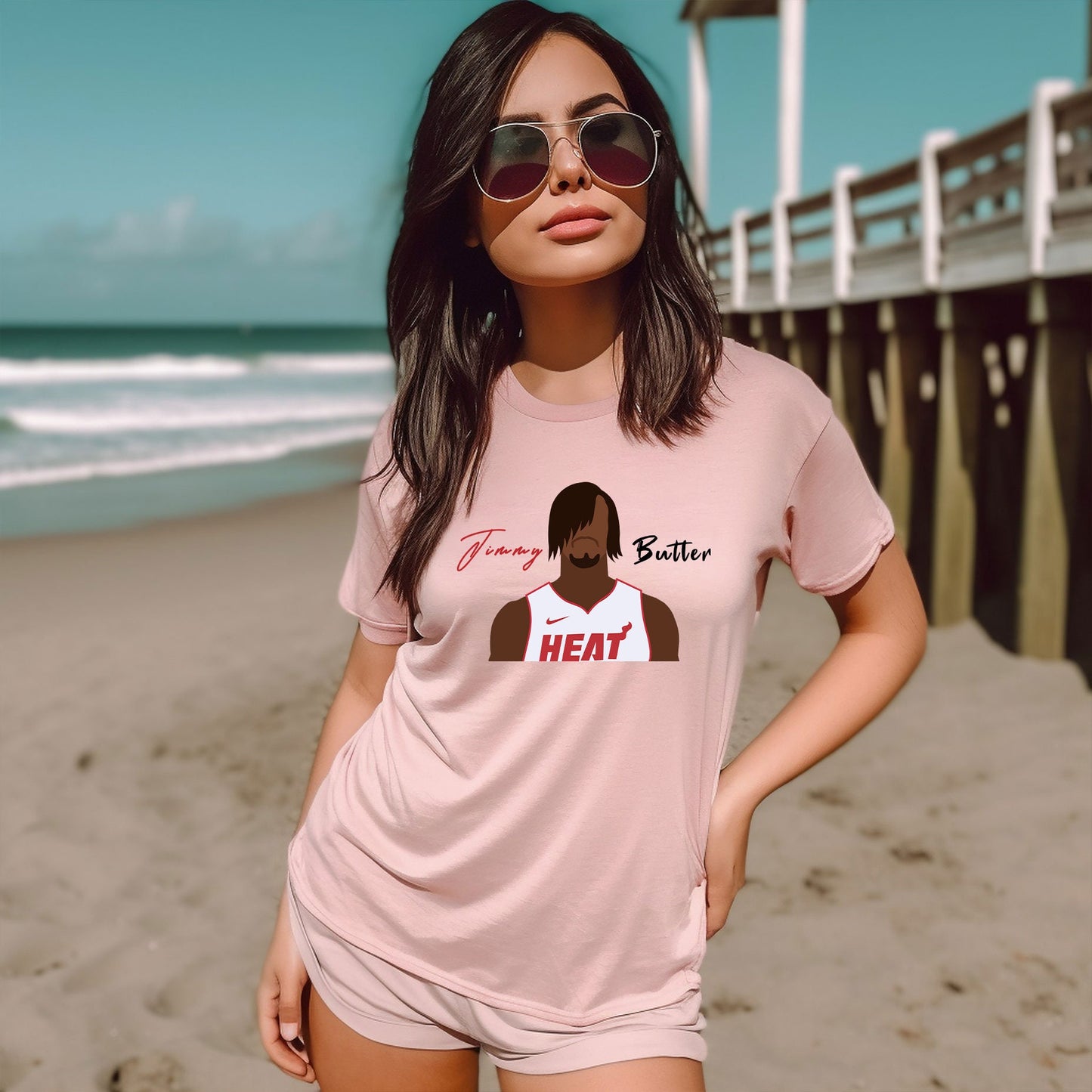 Jimmy Butler Illustration Shirt, Match Day T-Shirt, Gift Tee, Matching Shirt, Matching NBA Shirt, Miami Heat Tee
