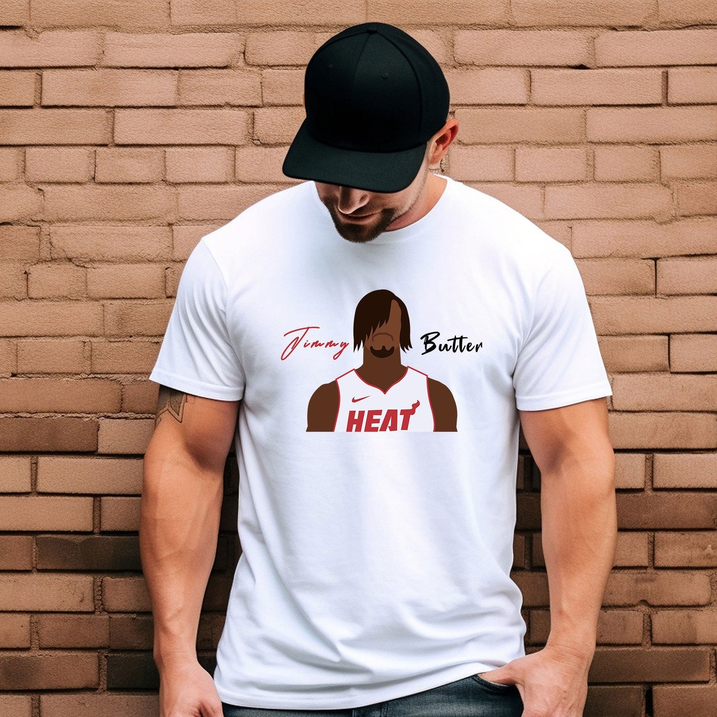 Jimmy Butler Illustration Shirt, Match Day T-Shirt, Gift Tee, Matching Shirt, Matching NBA Shirt, Miami Heat Tee