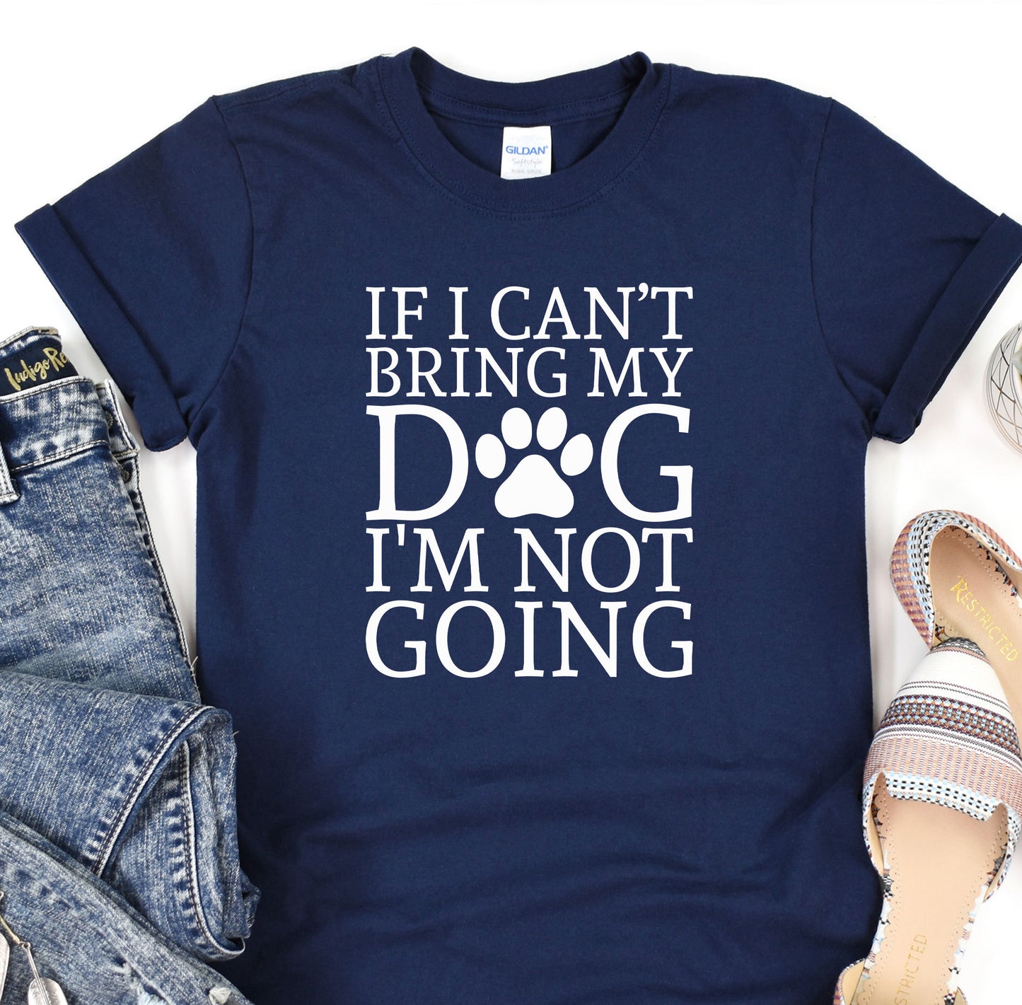 a t - shirt that says i can't bring my dog i'm