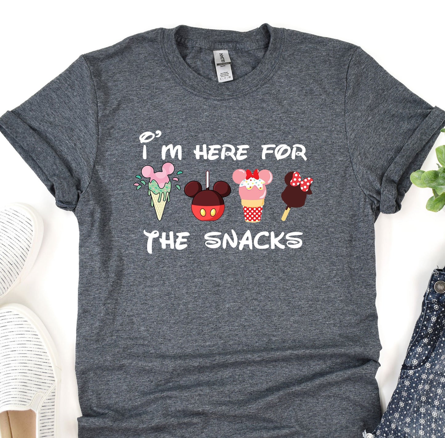 a t - shirt that says i'm here for the snacks