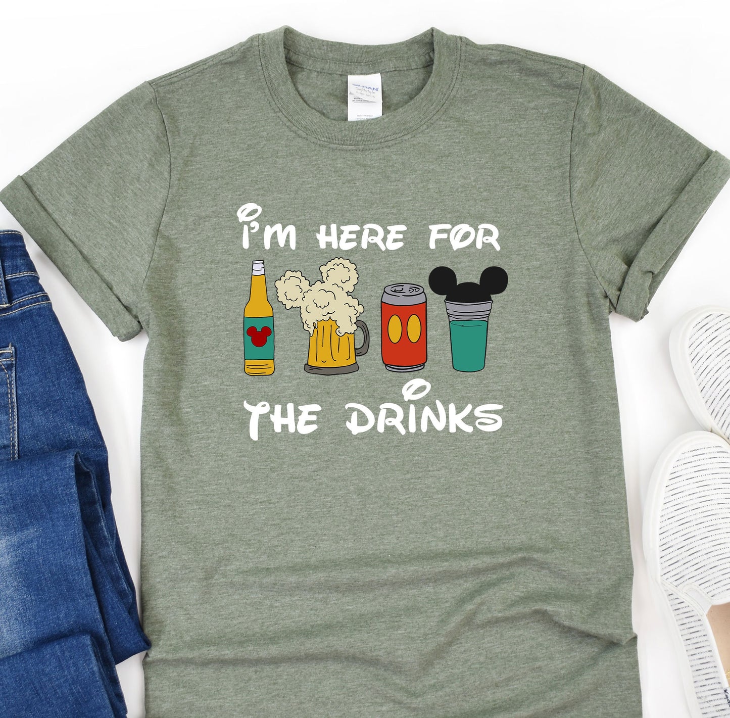 a t - shirt that says i'm here for the drinks