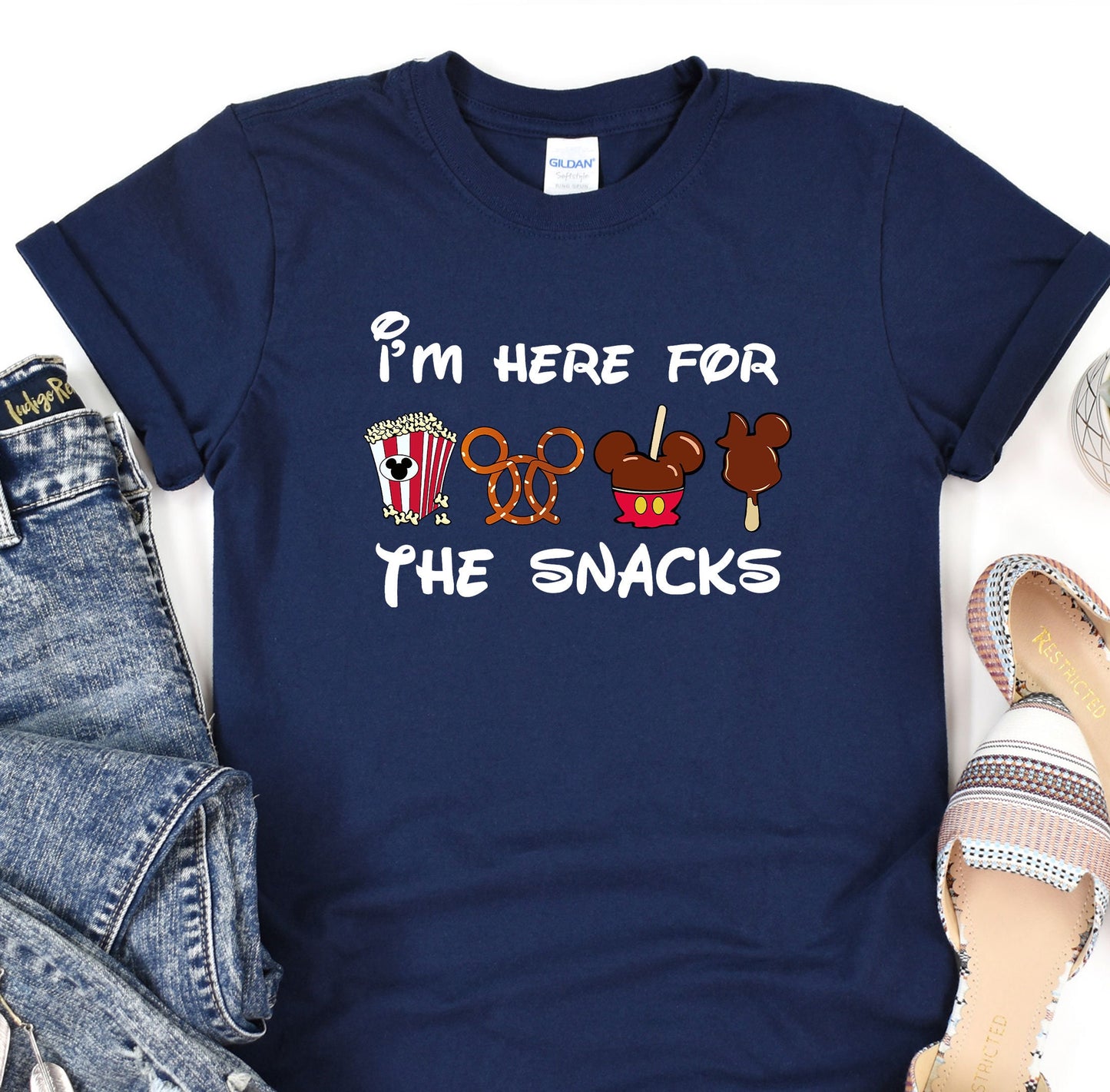 a t - shirt that says i'm here for the snacks