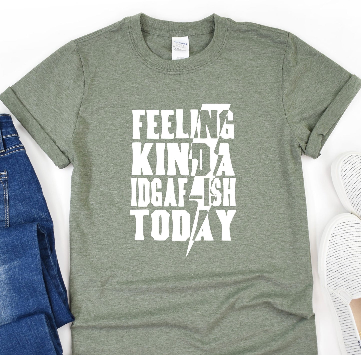 a t - shirt that says feeling kinda i'd get fish today