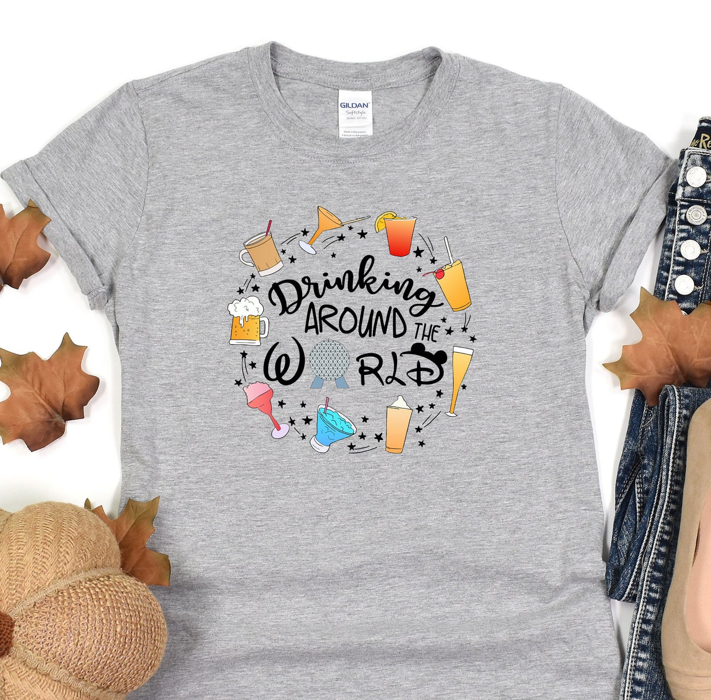 a t - shirt that says drinking around the world