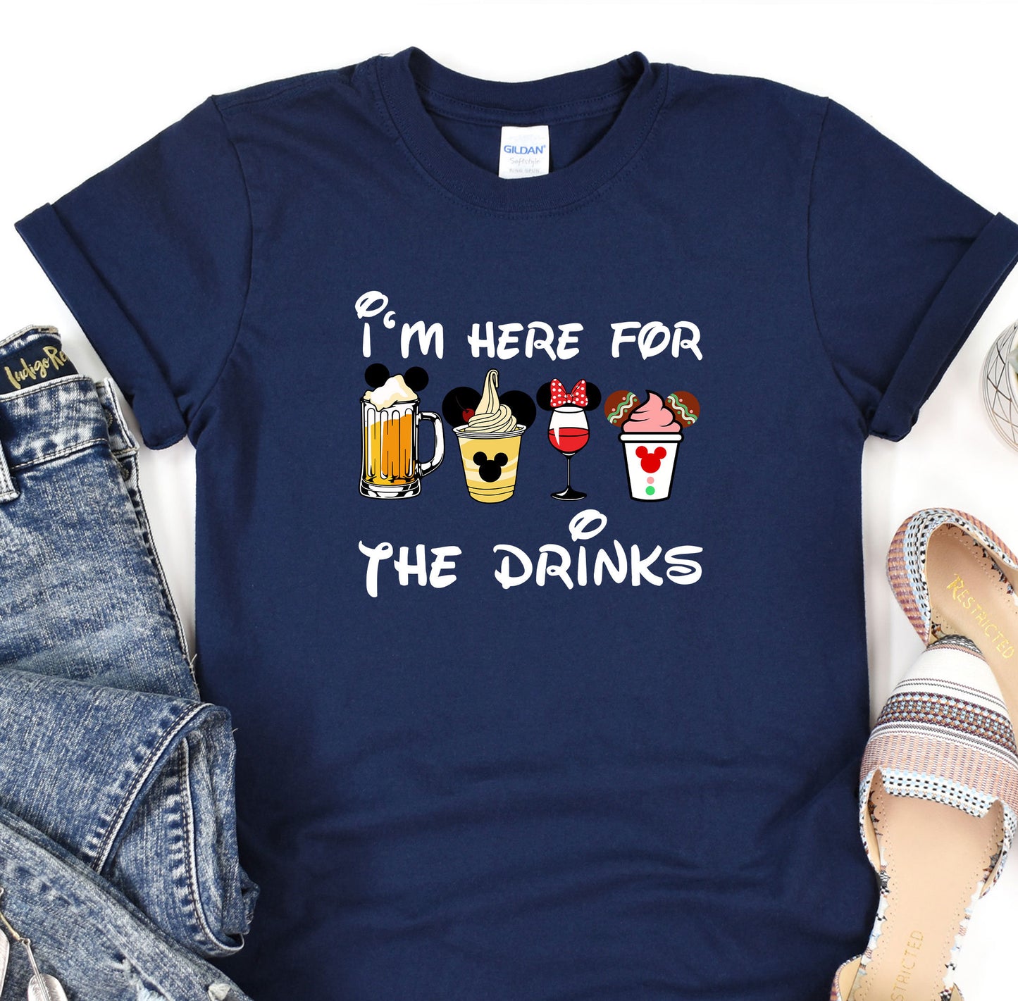 a t - shirt that says i'm here for the drinks
