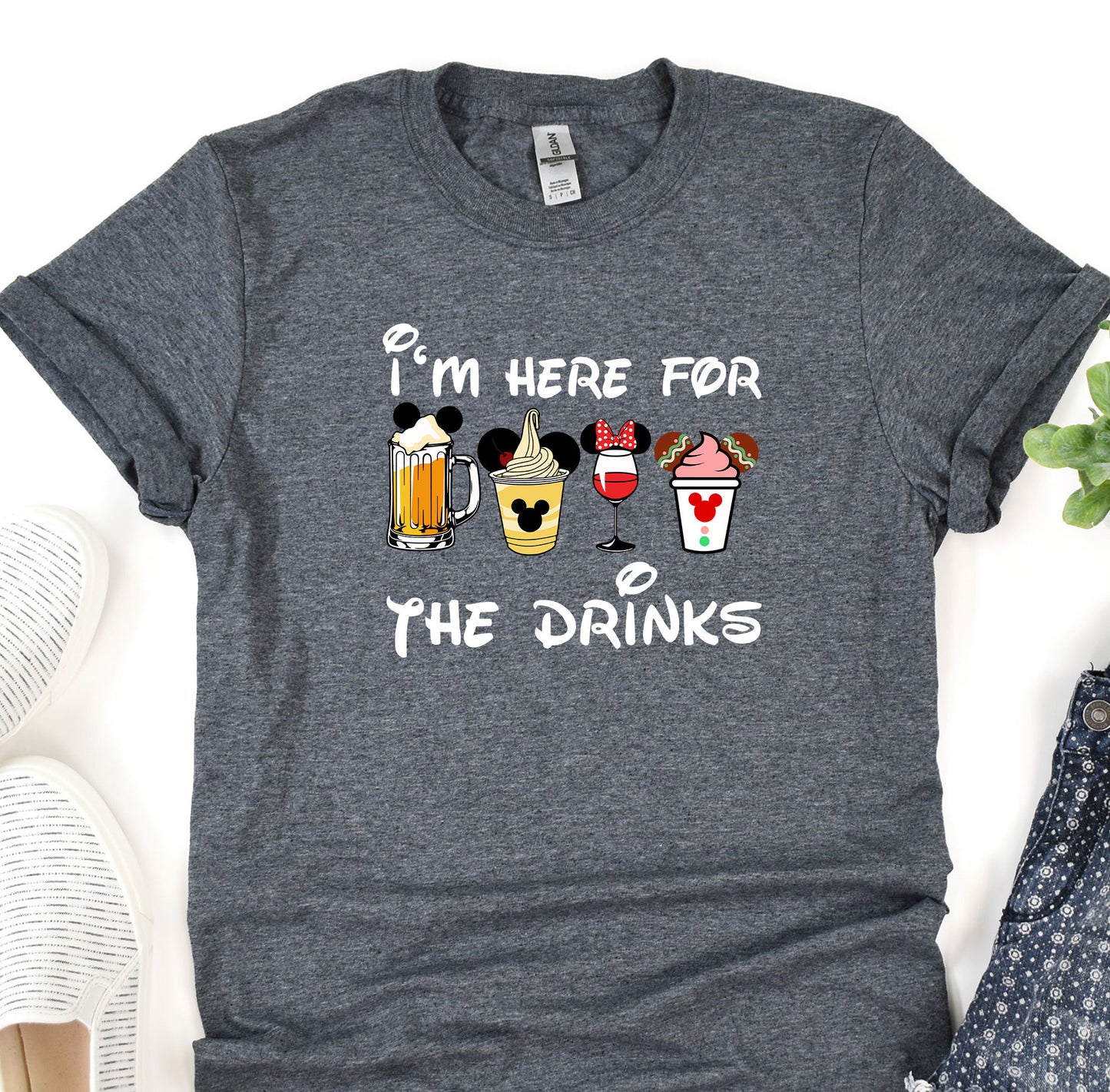 a t - shirt that says i'm here for the drinks