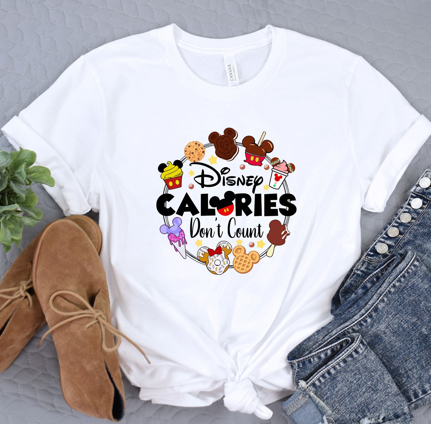 a t - shirt that says disney calories don't count