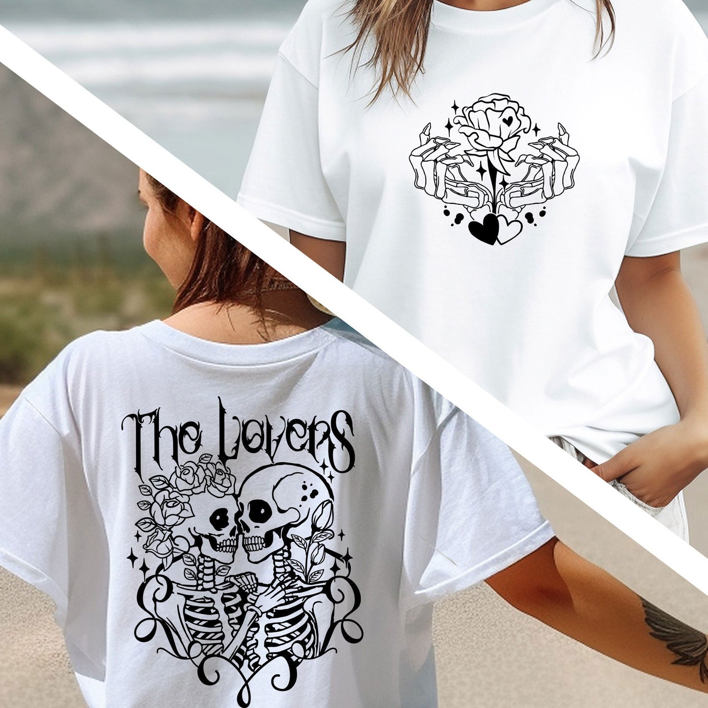 The Lovers Shirt, Skeleton Valentines Day Tee, Cute Valentines Shirt, Happy Valentine's Day Shirt, Gift for her,Valentines Day Shirt For Her