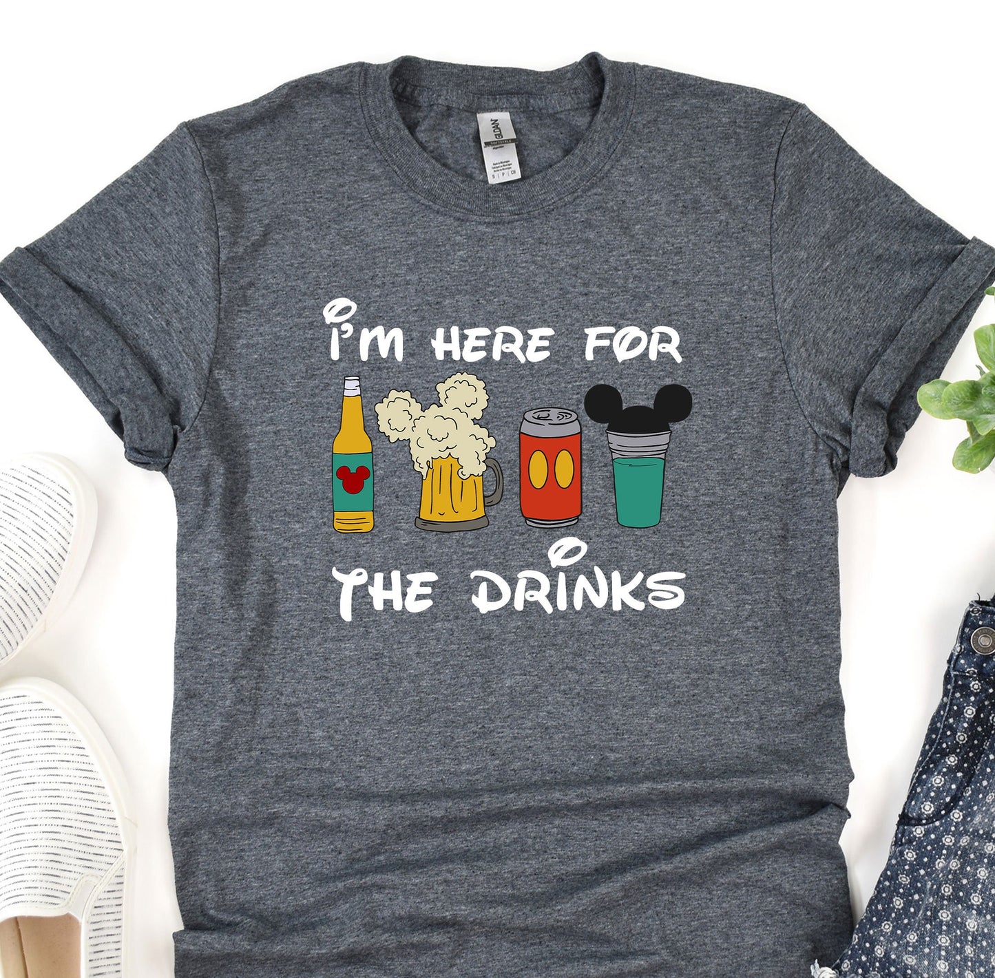 a t - shirt that says i'm here for the drinks