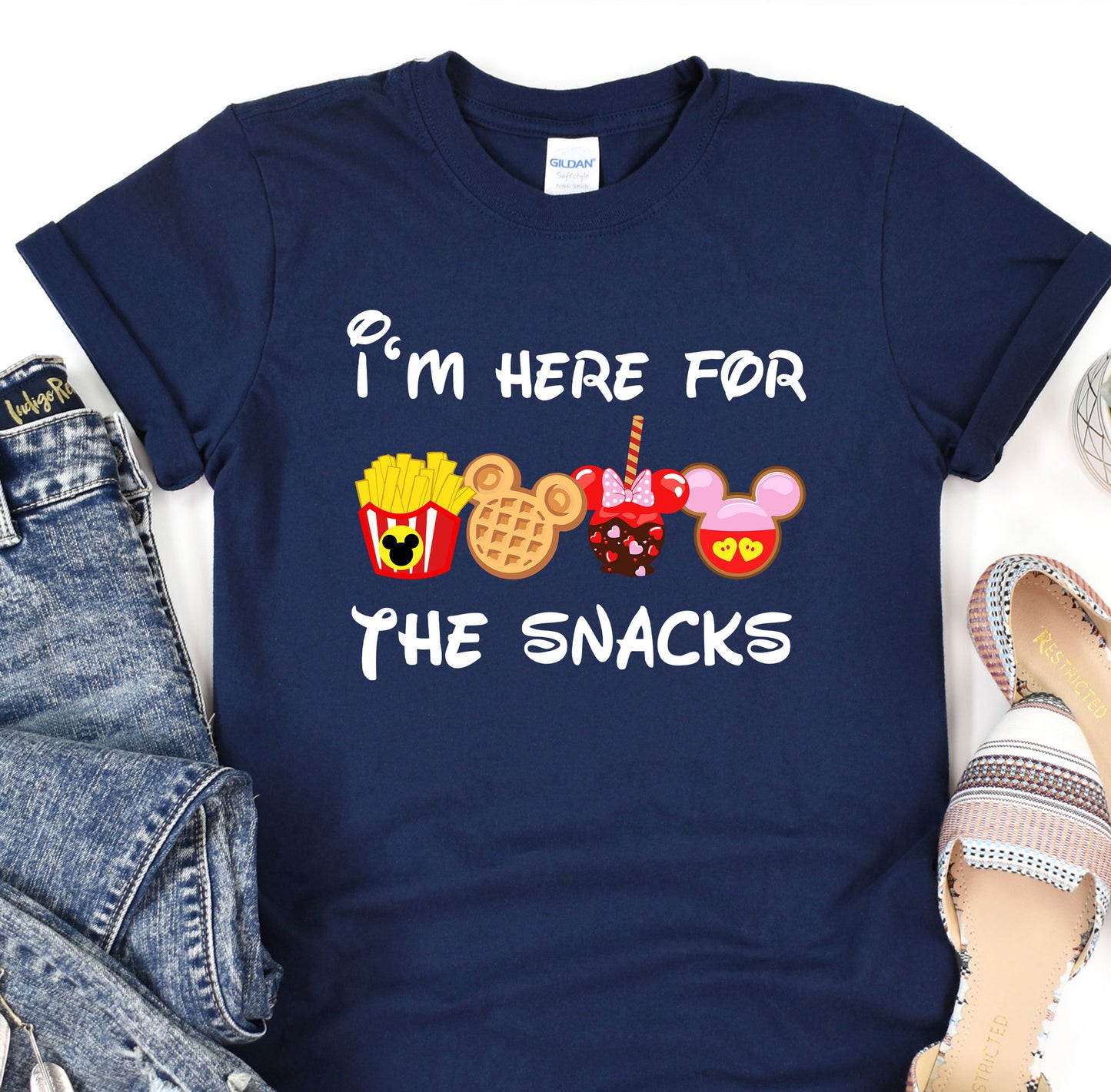 a t - shirt that says i'm here for the snacks
