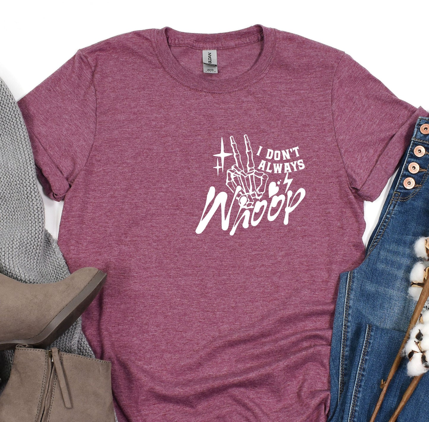 a t - shirt with the words don't always missop printed on it