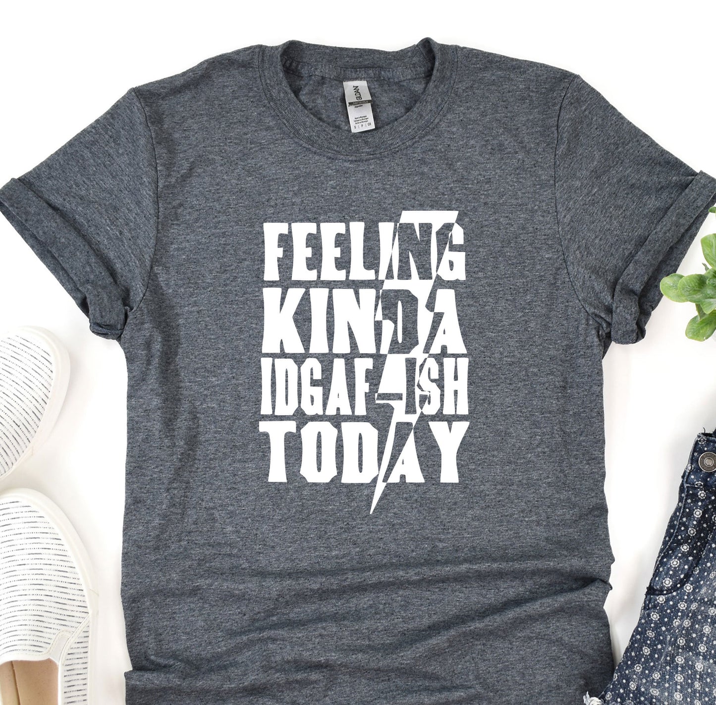 a t - shirt that says feeling kinda i'd get fish today