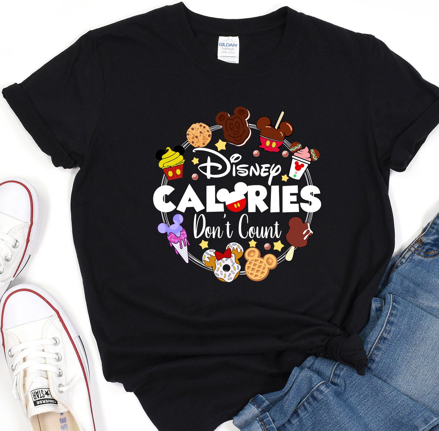 a t - shirt that says disney calories don't count
