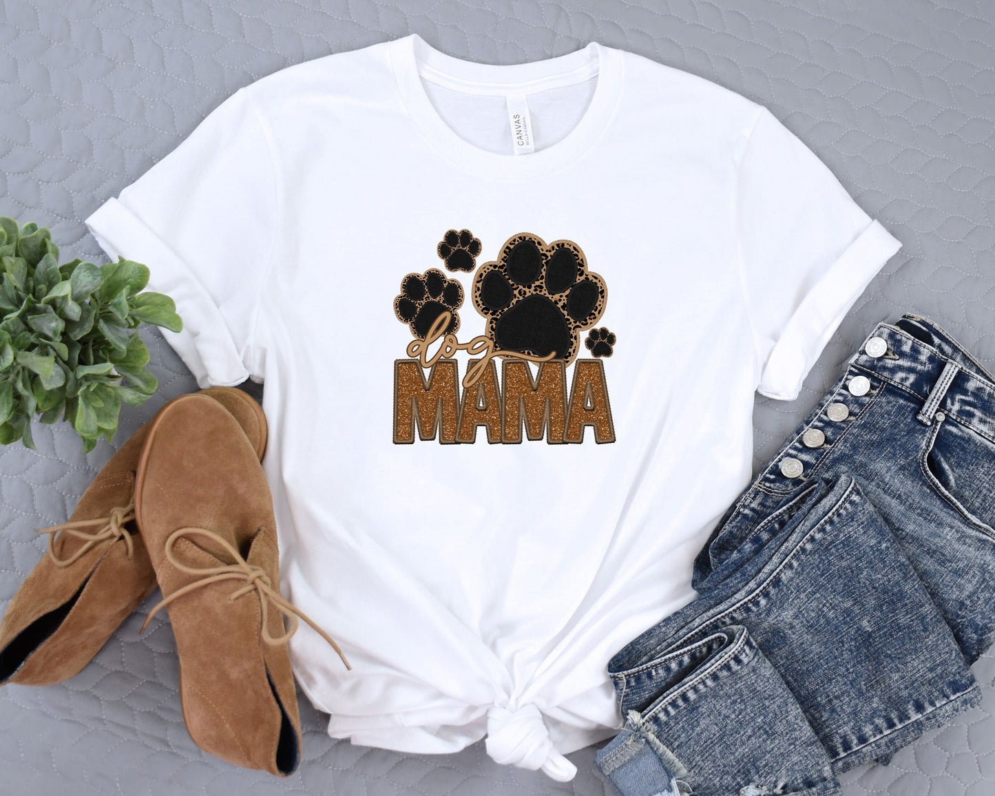 Dog Mama Paw T-Shirt, Mothers Day Shirt, Gift for Mom Shirt, Paw Mama Shirt, Animal Lover Mom, Mother's Day Tee, Pregnancy Reveal Shirt