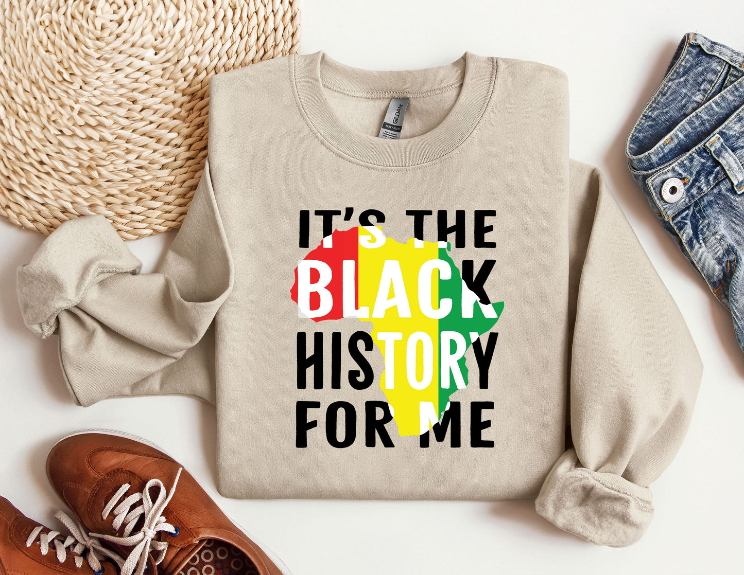 a sweater that says it's the black history for me