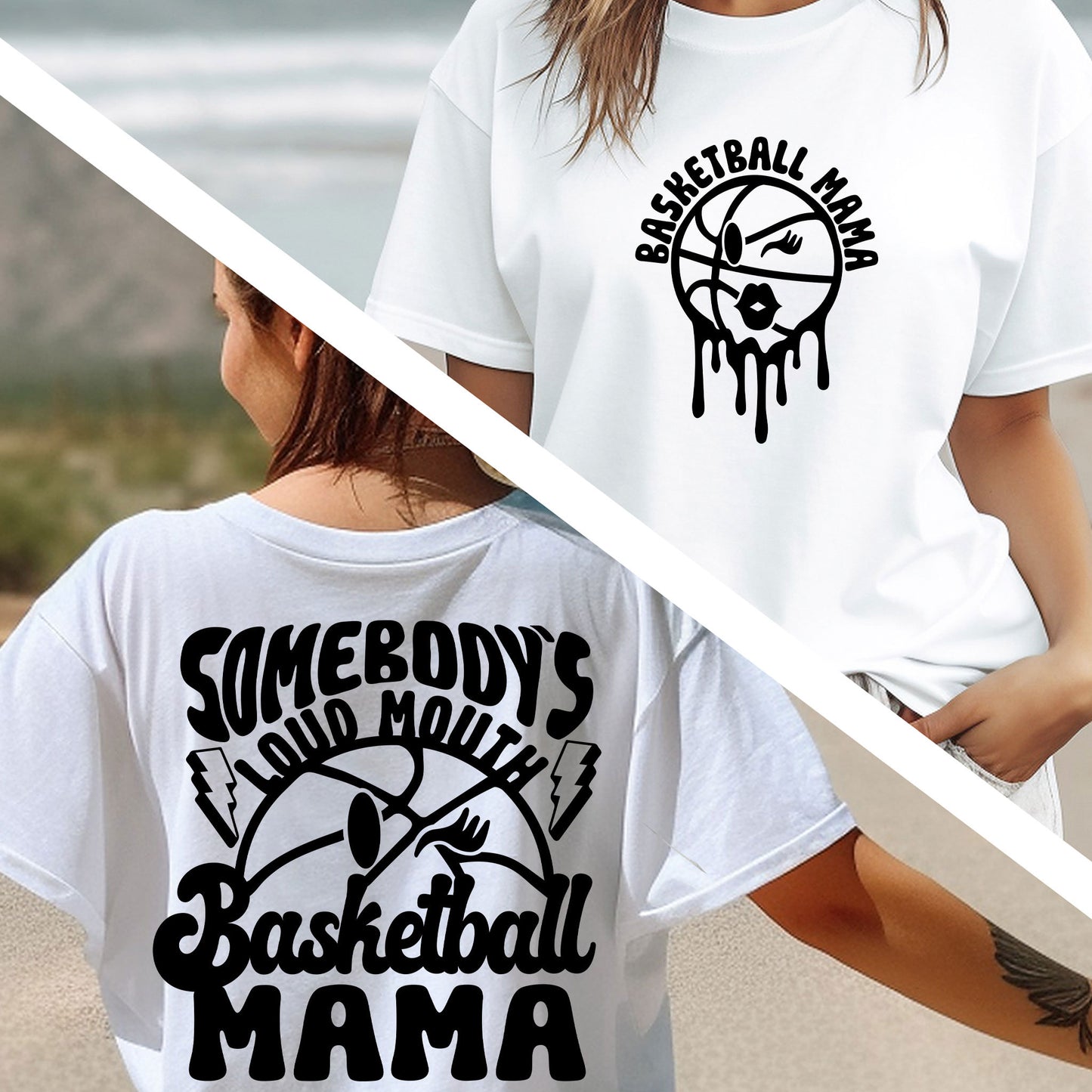 Somebody's Loud Mouth Basketball Mama T-Shirt, Basketball Tshirts, Basketball Mom Shirts, Mom Tee, Mother’s Day Gift, Mom Gift, Sports Mom