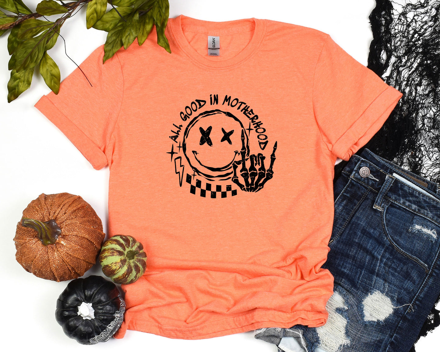 a t - shirt with a picture of a jack - o'- lantern and