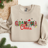 a sweater with the words grandma claus on it