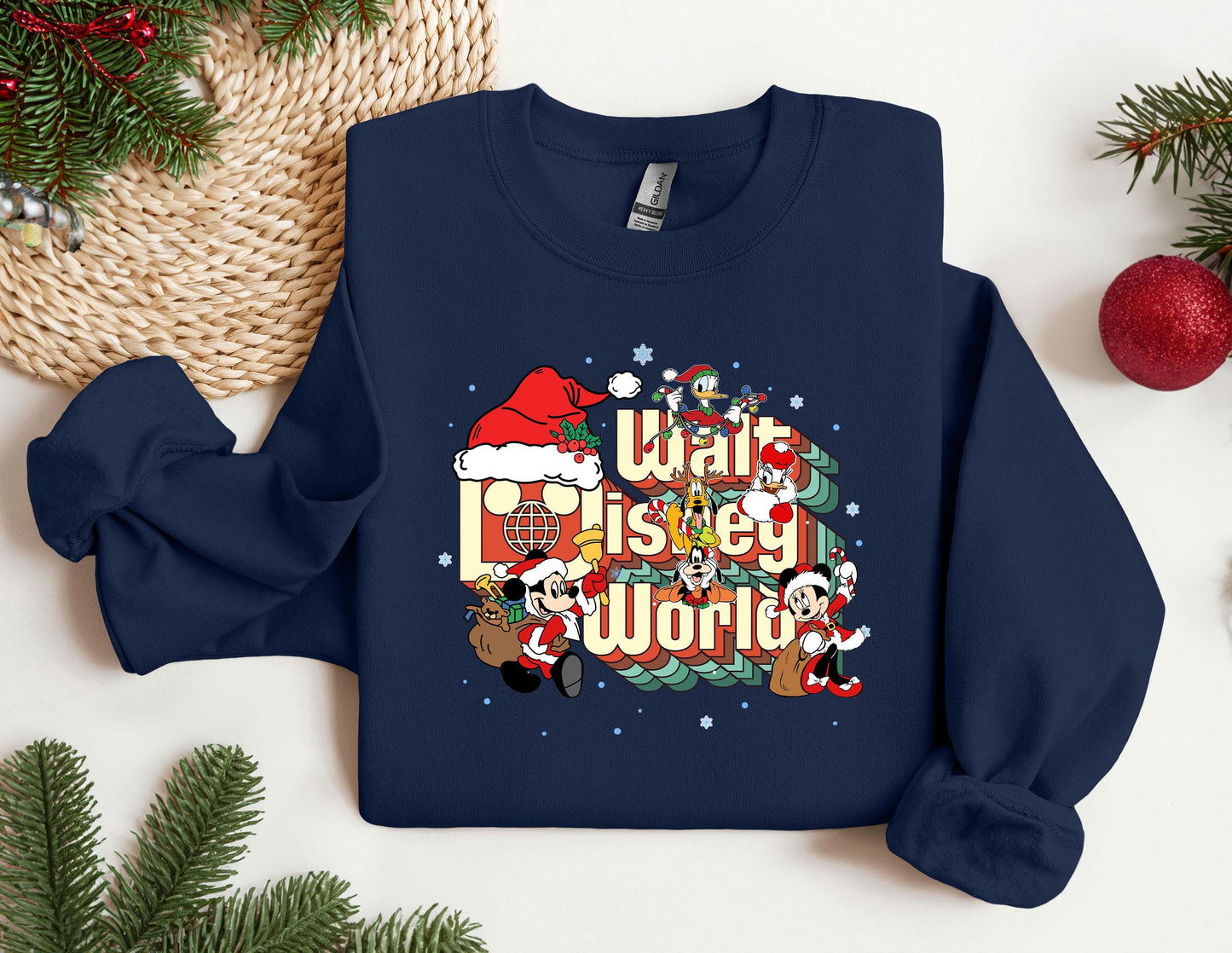 a blue sweatshirt with a christmas message on it