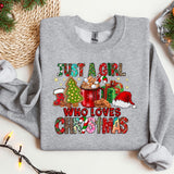 a gray sweatshirt with a christmas message on it