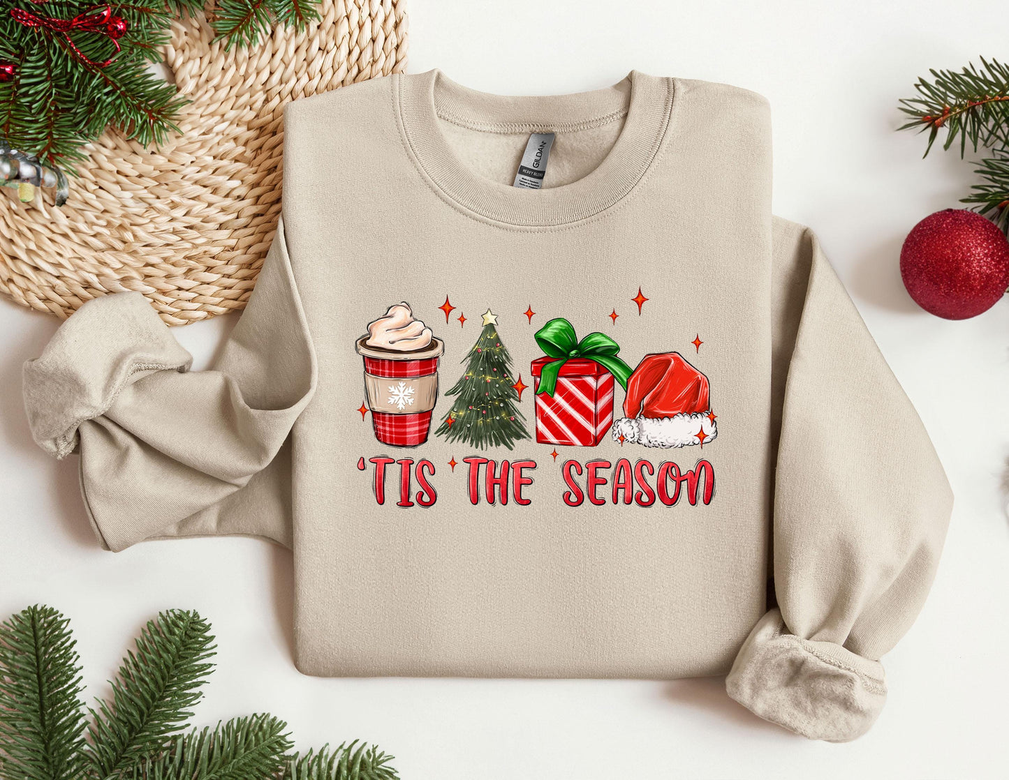 a sweater with a christmas sweater on it