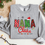 a christmas sweater with the word mama claus on it