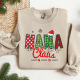 a christmas sweater with the word mama claus on it