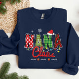 a christmas sweater with the word mama claus on it