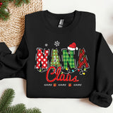 a black shirt with the word mama claus on it