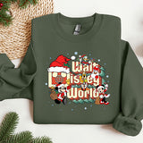a green sweatshirt with the words war is used world on it