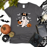 Disney Minnie Boo Ghost Halloween Shirt, Retro Minnie Spooky Season Tee, Halloween Pumpkin Shirt, Minnie Pumpkin T-Shirt