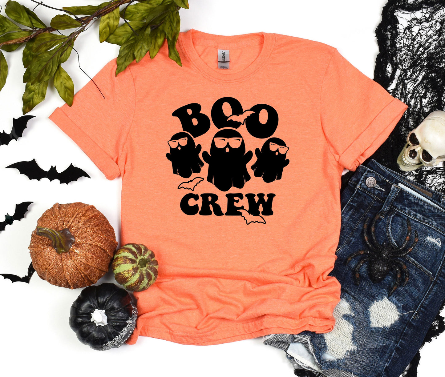 The Boo Crew Funny Halloween Shirt, Cute Ghost Tee, Funny Ghost Gift Shirt, Halloween Party Shirt, Group Halloween Custom T-Shirt