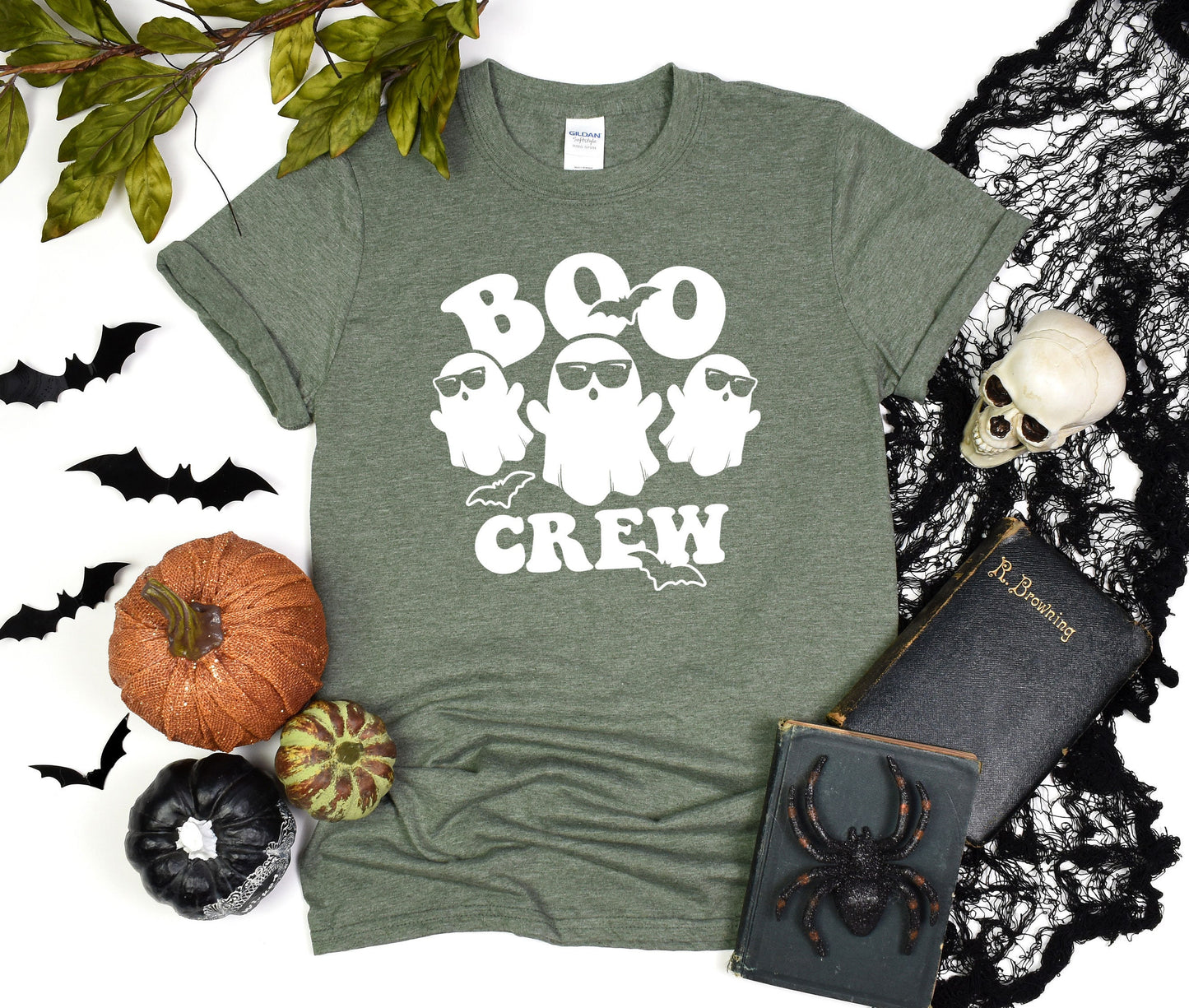 The Boo Crew Funny Halloween Shirt, Cute Ghost Tee, Funny Ghost Gift Shirt, Halloween Party Shirt, Group Halloween Custom T-Shirt