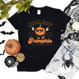 Coolest Pumpkin on the Patch Custom Halloween T-Shirt, Comfort Ghost Tee, Team Pumpkin Shirt, Retro Race Halloween Shirt, Bat Halloween Gift