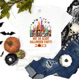 Disney World not so scary 2023 Tee, Minnie Halloween party shirt, Mickey friends Halloween Tee, Disney Castle T-Shirt, Disney Halloween Tee
