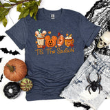 Mickey Ears Disney Halloween Coffee Tis The Season Shirt, Disney 2023 Halloween T-Shirt, Disney Fall Thanksgiving Pumpkin Football Gift Tee,