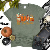 Mickey Ears Disney Halloween Coffee Tis The Season Shirt, Disney 2023 Halloween T-Shirt, Disney Fall Thanksgiving Pumpkin Football Gift Tee,