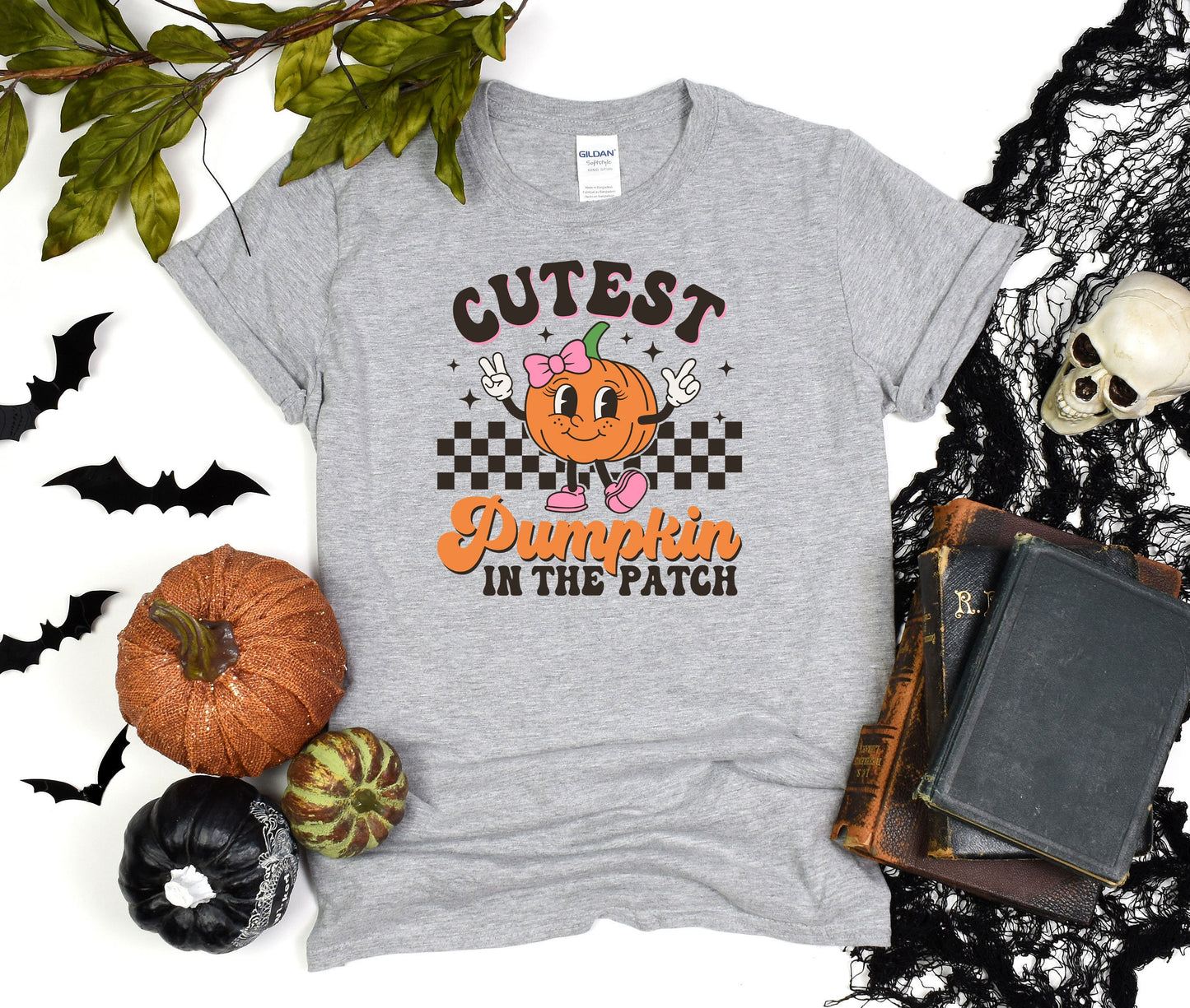Cutest Pumpkin in the patch Halloween Tee, Teacher Gift Shirt, Gift For Her, Vintage Pumpkins spices season T-shirt, Cute Fall Race Shirt