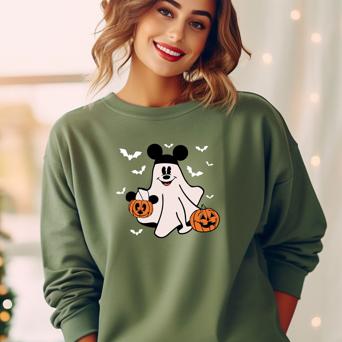 Cute Mickey Ghost Sweatshirt, Disney Mickey Halloween Boo, Mickey Ghost Pumpkin Sweatshirt, Mickey Spooky Season Hoodie, Mickey Not So Scary