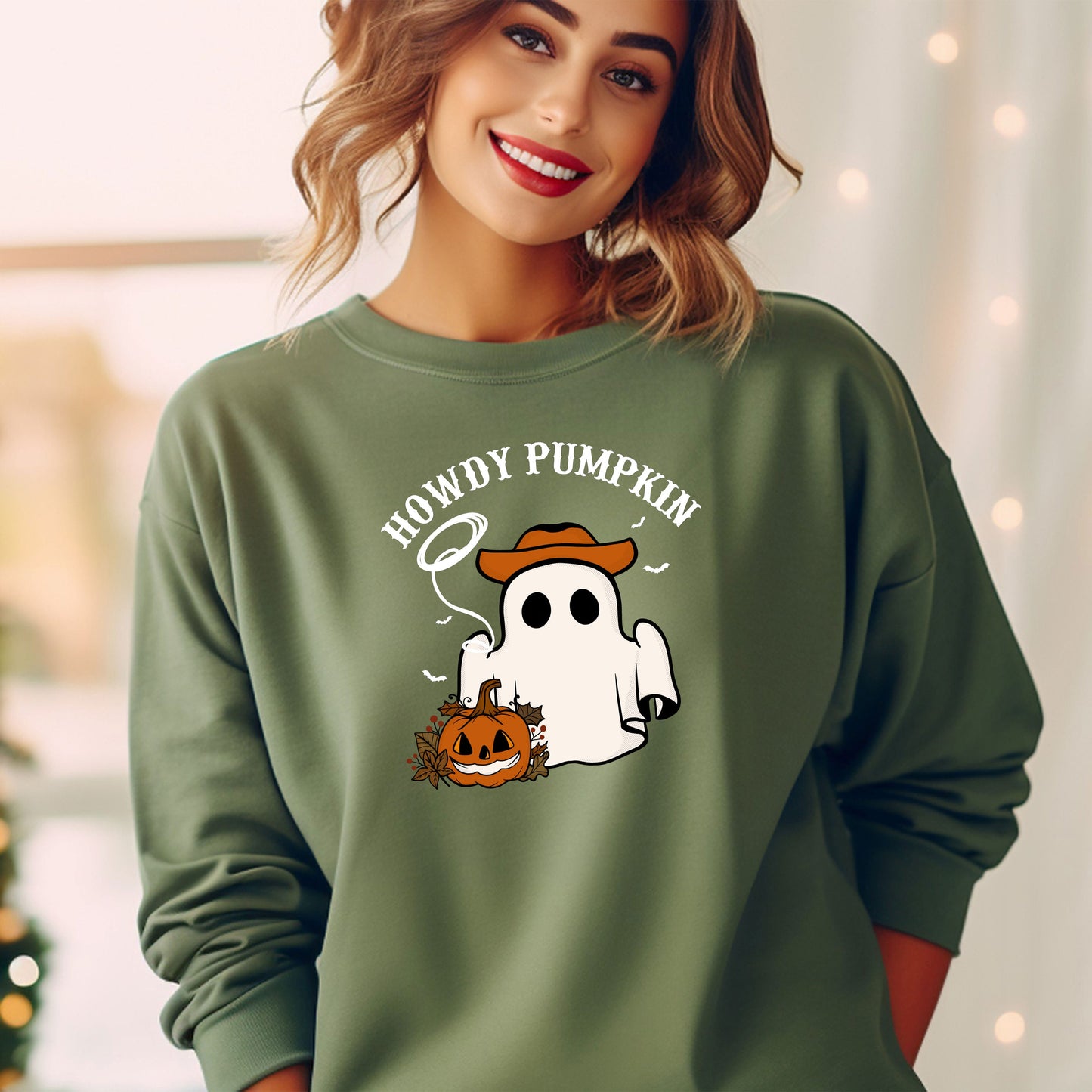 Howdy Pumpkin Ghost Custom Halloween Sweat, Comfort Halloween Hoodie, Team Halloween Sweatshirt, Retro Halloween Shirt, Cute Unique Gift