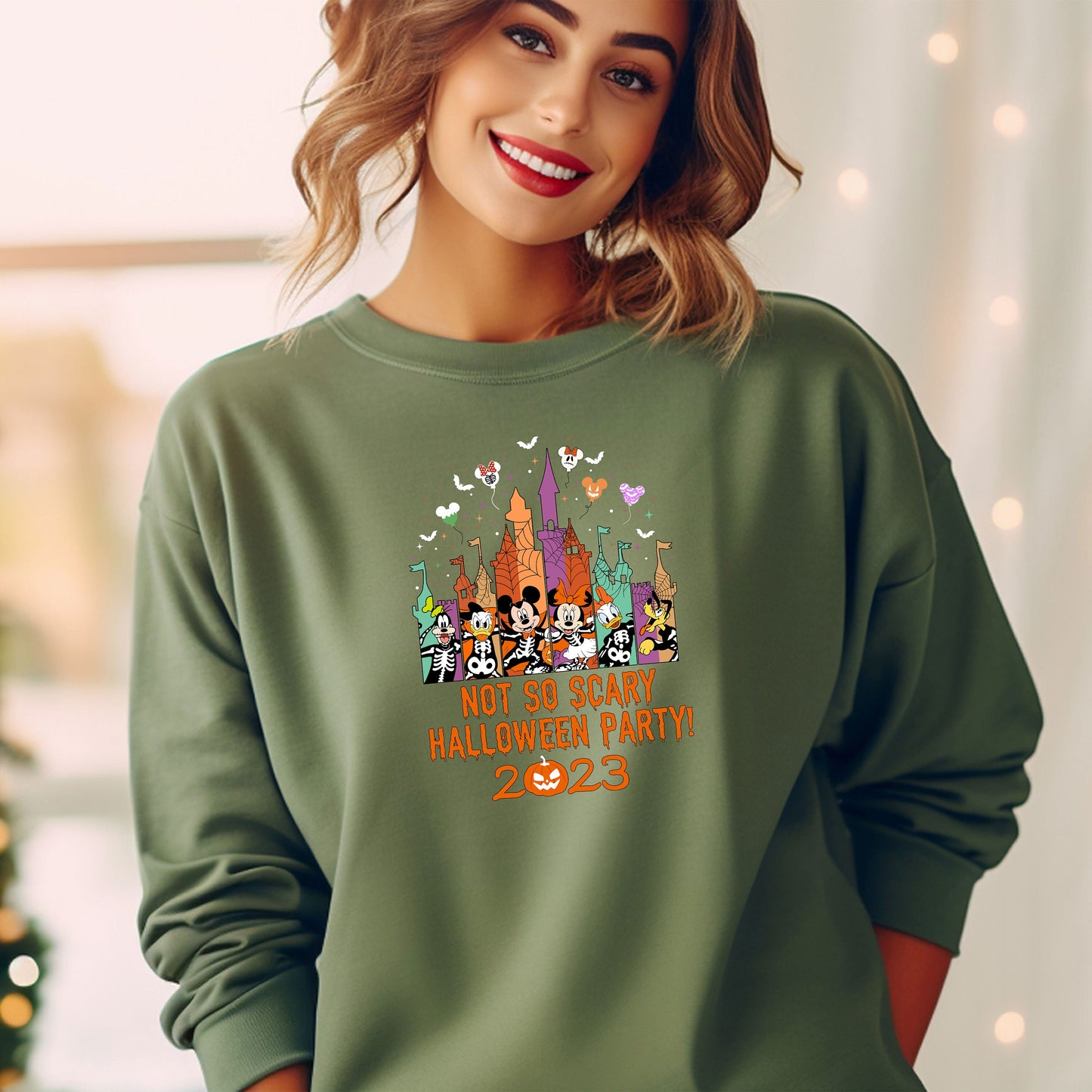 Not So Scary Halloween party 2023 Sweatshirt, Disney Halloween Sweat, Halloween Mickey Shirt friends Disney Castle Halloween Party Hoodie