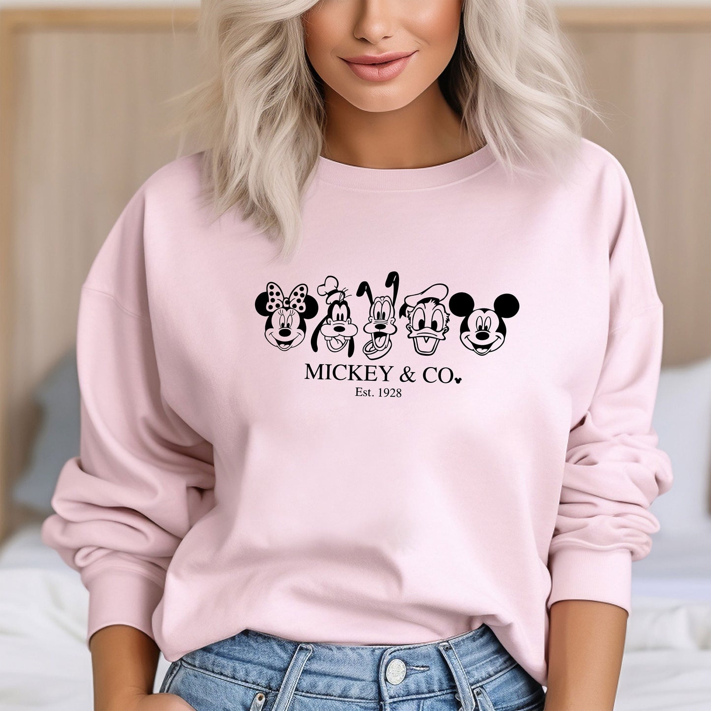 Disney characters Shirt, Disney Mickey Friends Co Custom Sweat, Comfort Disneyland Hoodie, Team Family matching Sweatshirt, Halloween Gift