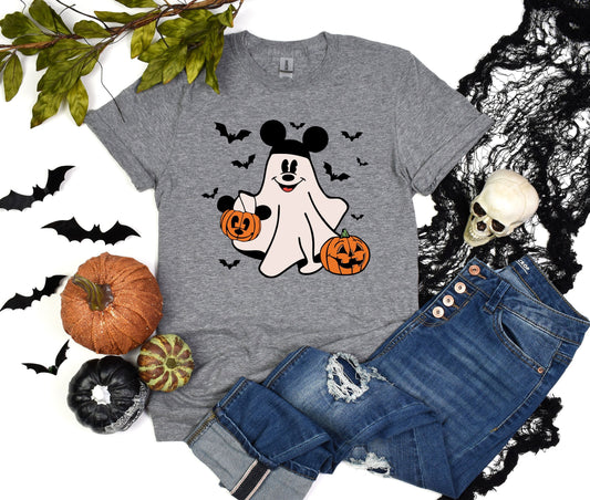 Disney Mickey Ghost Halloween Shirt, Retro Mickey Spooky Season Shirt, Halloween Pumpkin Shirt, Mickey Boo Tee, Mickey Pumpkin T-Shirt