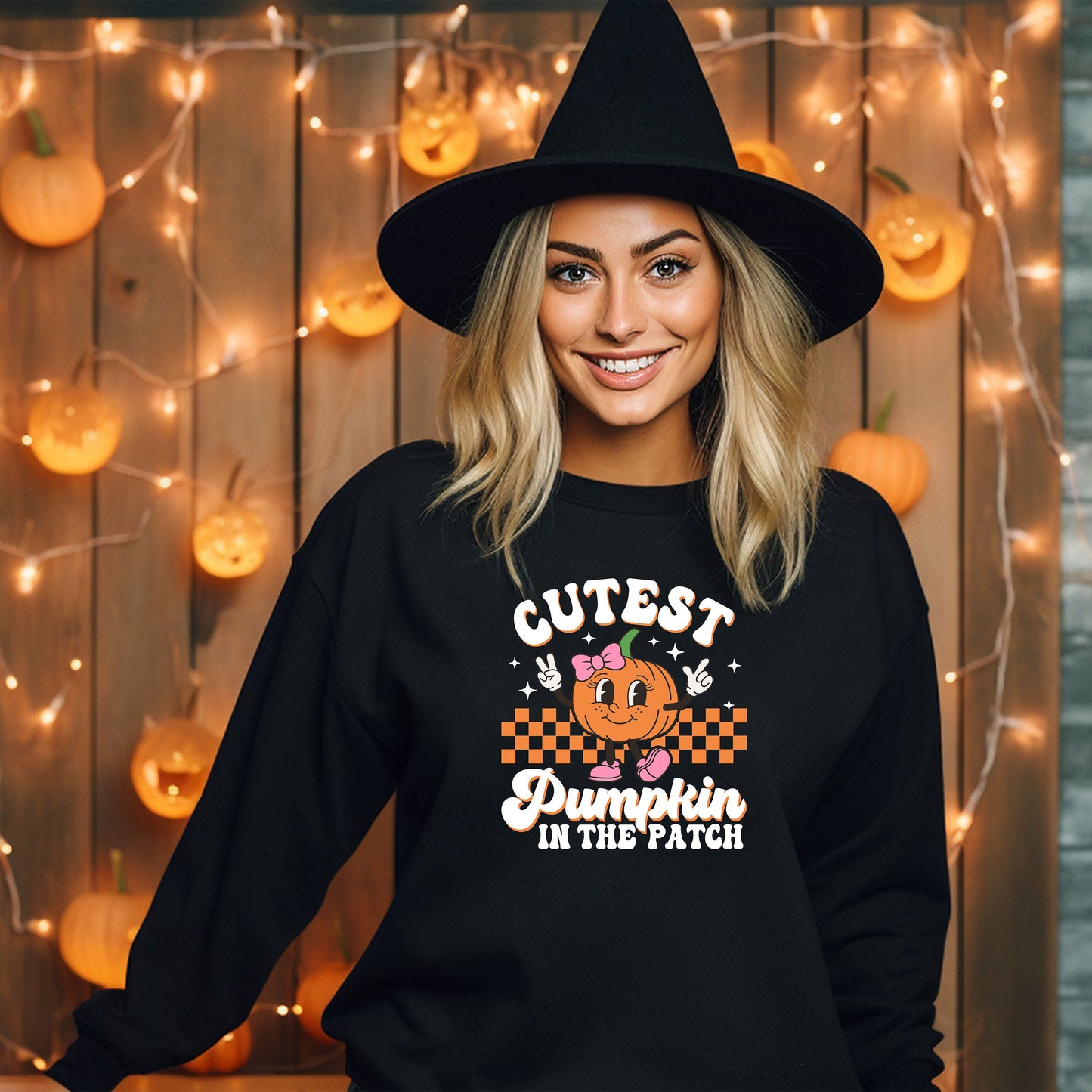 Cutest Pumpkin in the patch Sweatshirt, Cutest Pumpkin Race Shirt, Thanksgiving Shirt, Vintage Halloween Hoodie, Pumpkin Farm Sweatshirt