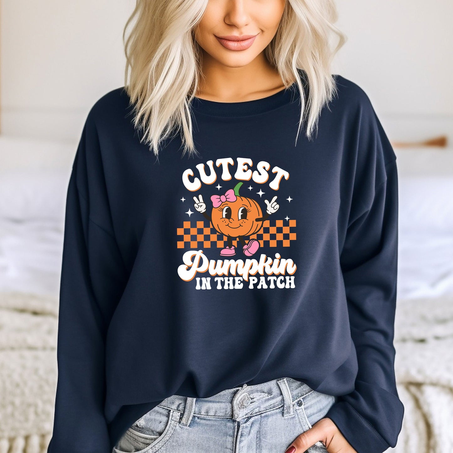 Cutest Pumpkin in the patch Sweatshirt, Cutest Pumpkin Race Shirt, Thanksgiving Shirt, Vintage Halloween Hoodie, Pumpkin Farm Sweatshirt