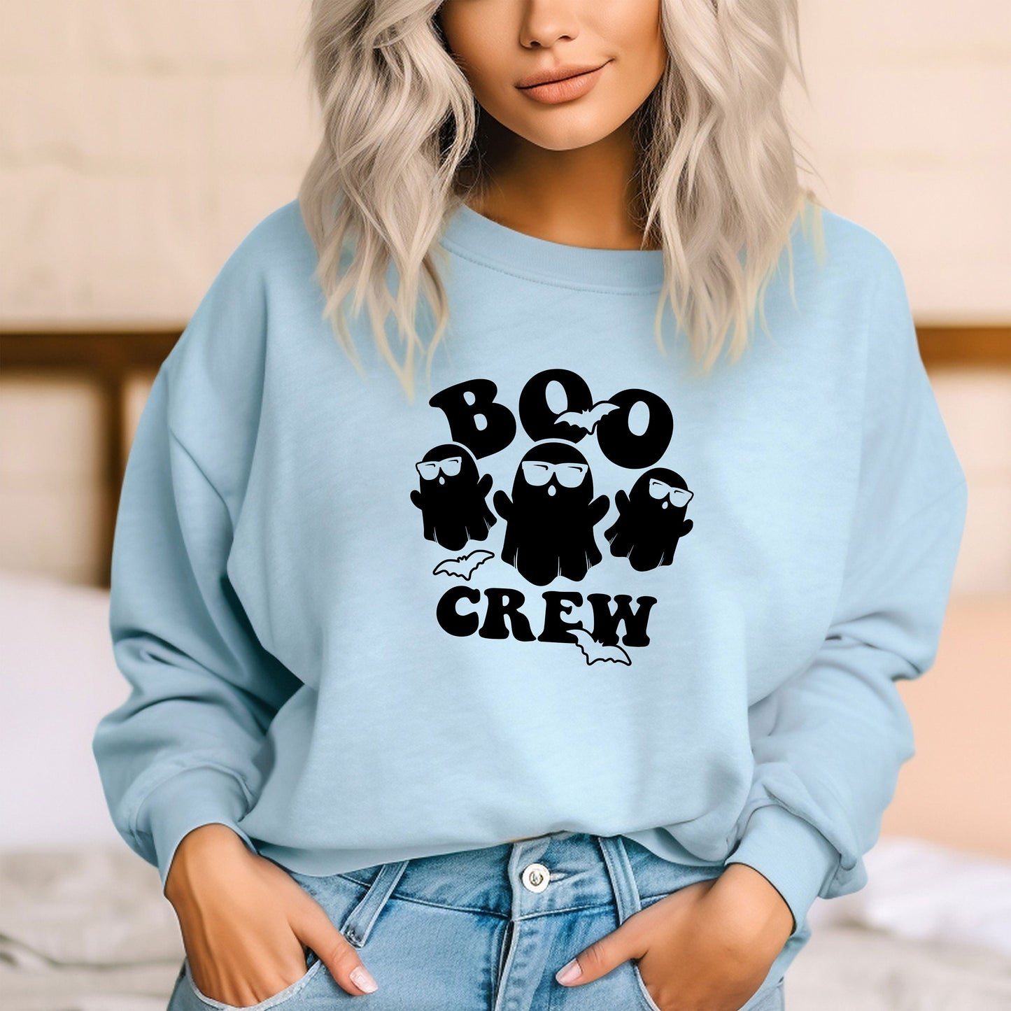 Boo Crew Sweatshirt, Halloween Party Sweat, Family Halloween Sweatshirt, Funny Halloween Hoodie, Ghost Team Teacher Sweatshirt