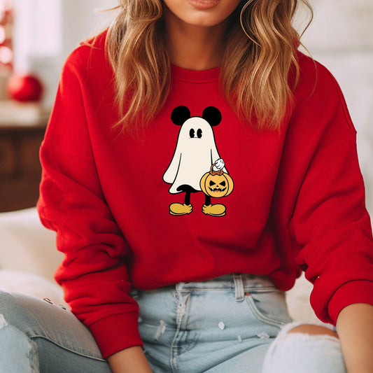 Disney Mickey Ghost Halloween Sweatshirt, Cute Mickey Ghost Sweatshirt, Mickey Spooky Season Hoodie, Halloween Pumpkin Sweater