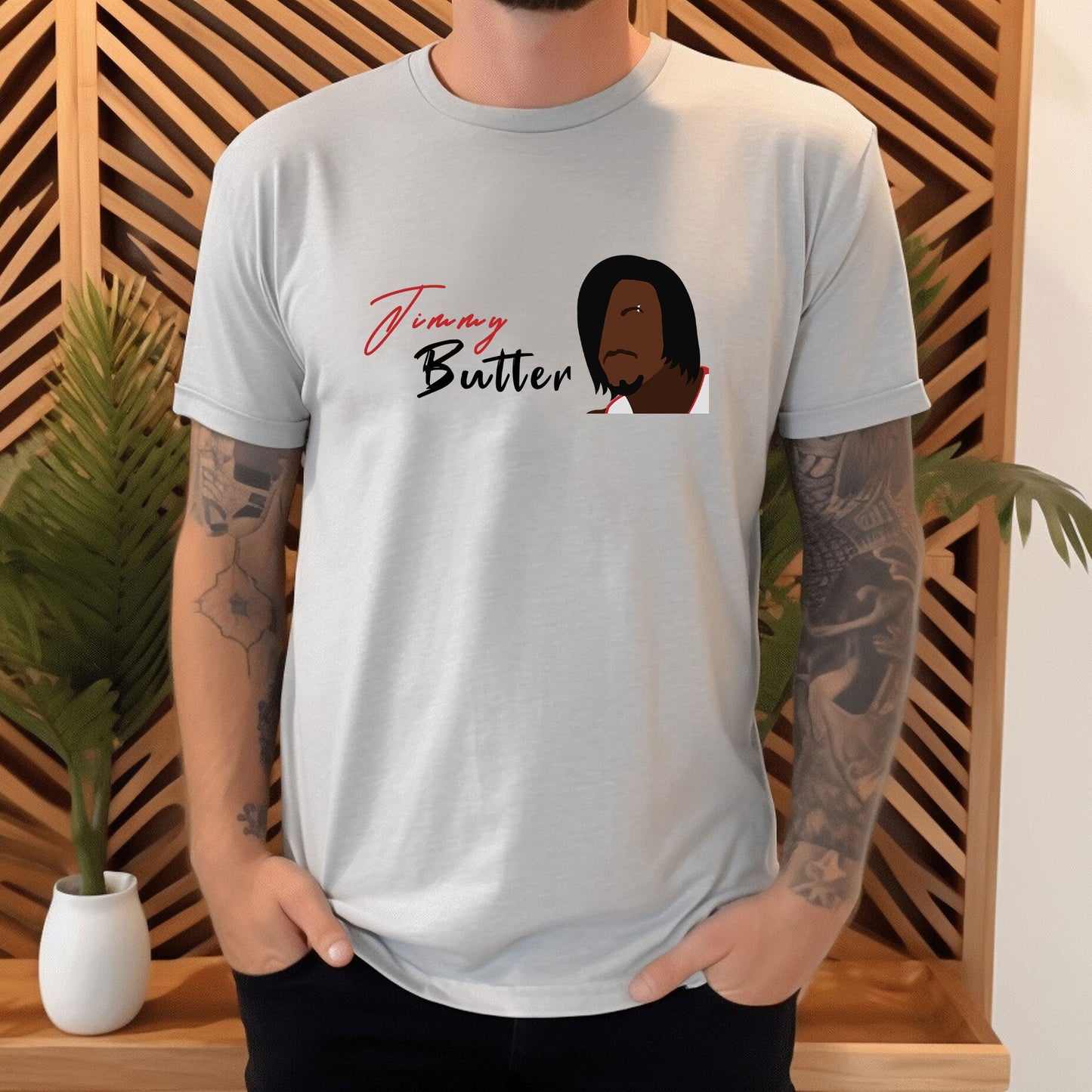 Jimmy Butler Illustration Shirt, Match Day T-Shirt, Gift Tee, Matching Shirt, Matching NBA Shirt, Miami Heat Tee