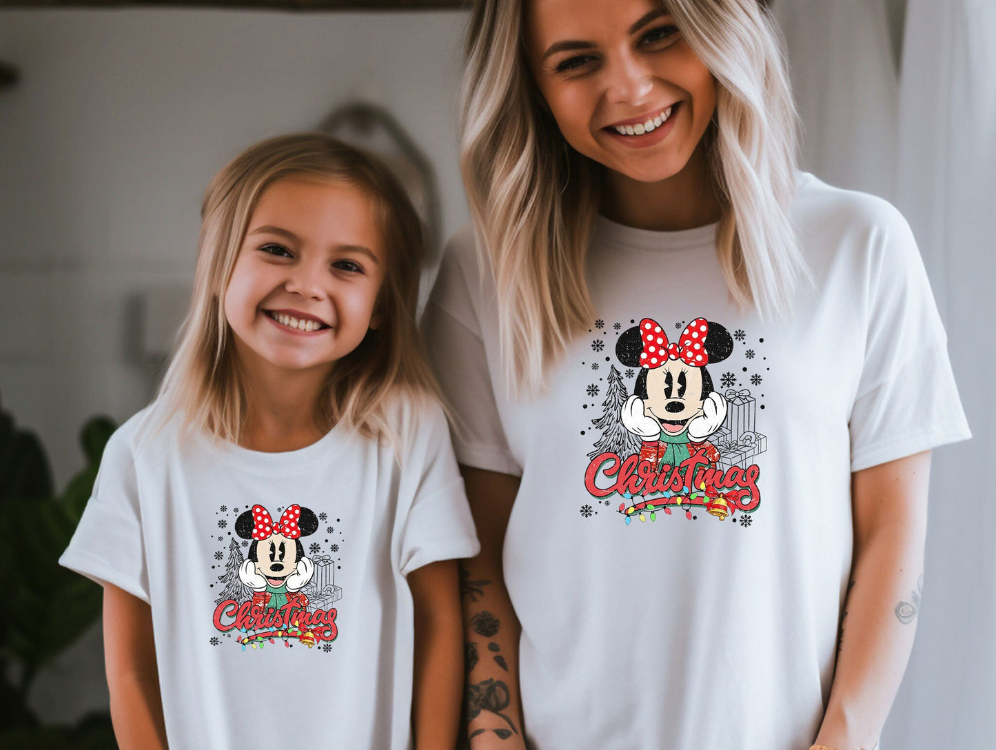 Vintage Minnie Christmas T-Shirt, Retro Disney Christmas Shirt, Disney Christmas Couple Shirt, Cute Disneyland Vacation Gift custom Tee