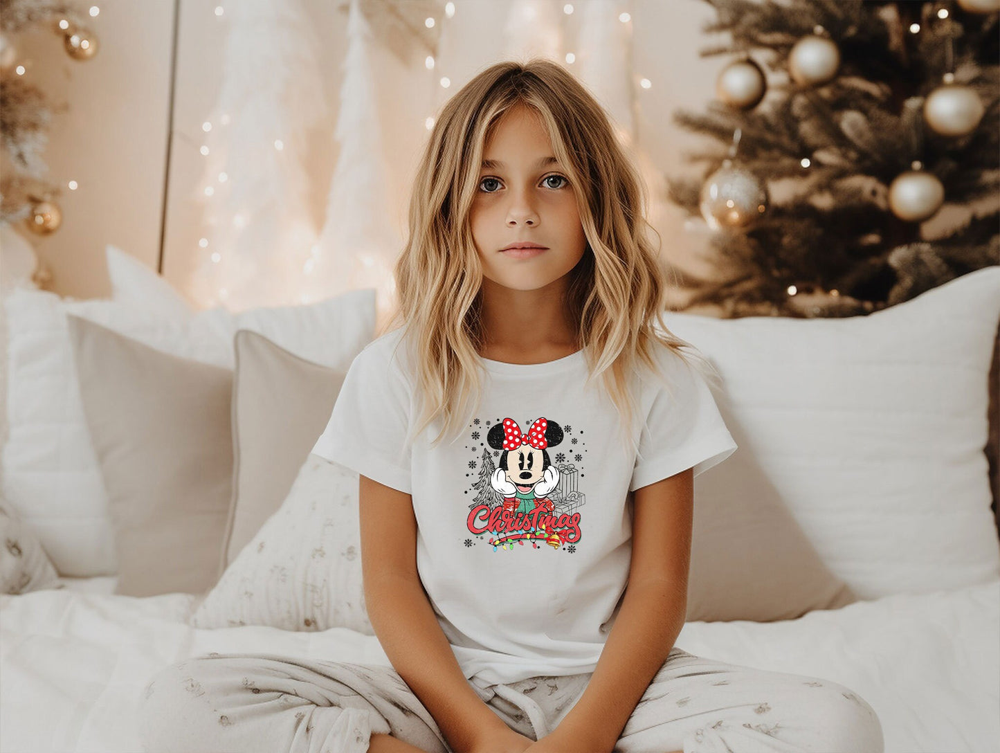 Vintage Minnie Christmas T-Shirt, Retro Disney Christmas Shirt, Disney Christmas Couple Shirt, Cute Disneyland Vacation Gift custom Tee